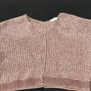 Pink Rose Textured Knit Sweater